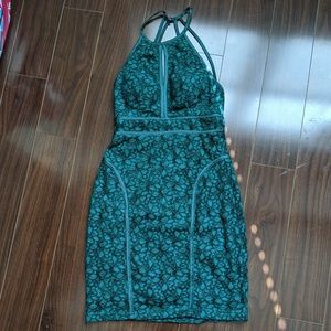 XCAPE Green Lace Holiday Dress